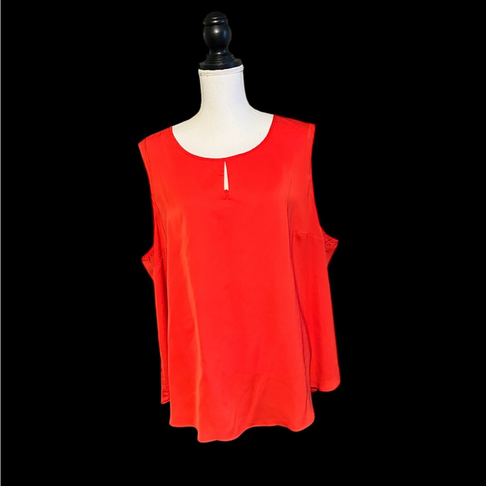 Size 26/28W Cato Orange Sleeveless Blouse